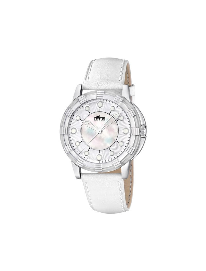 MONTRE FEMME LOTUS AVEC CADRAN BLANC