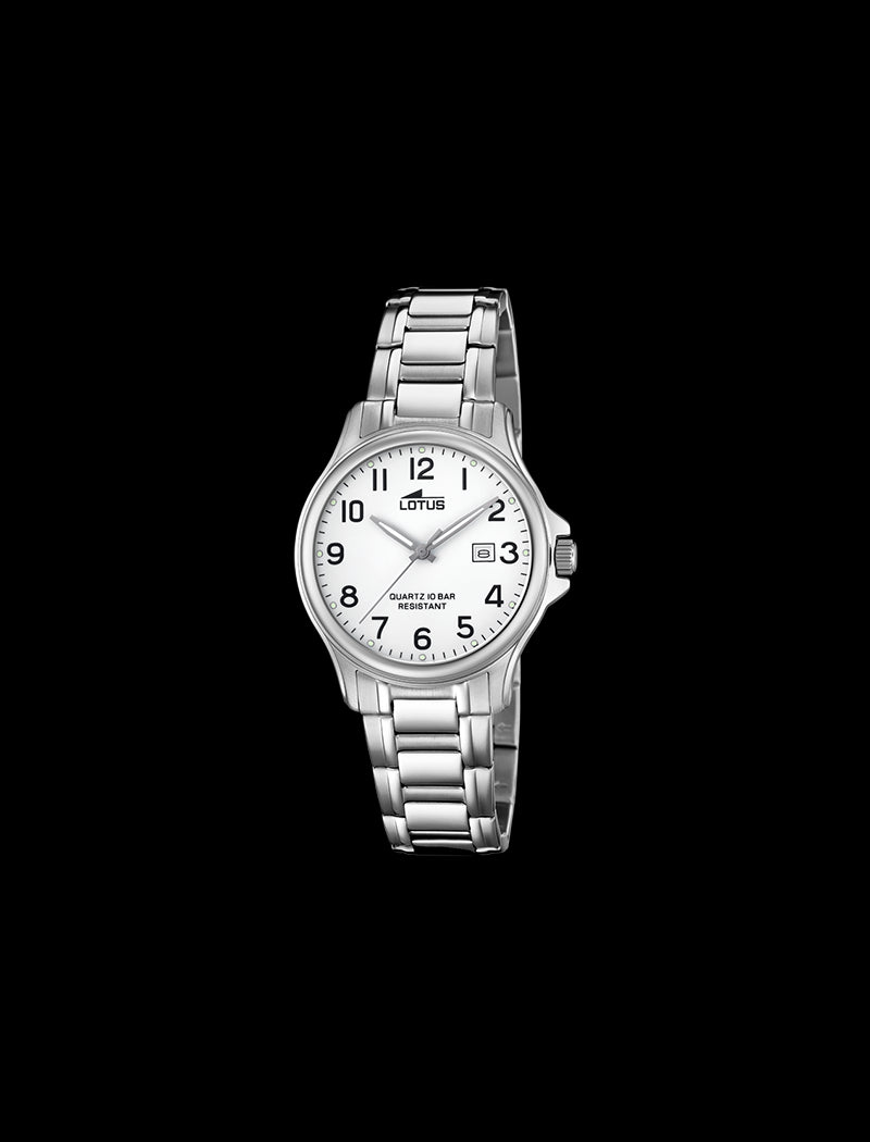 MONTRE FEMME LOTUS CLASSIC ACIER AVEC CADRAN BLANC