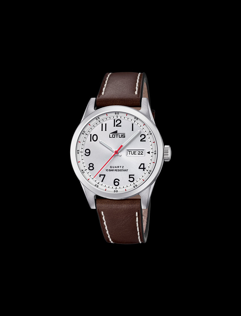 MONTRE LOTUS CLASSIC EN ACIER POUR HOMMES AVEC CADRAN BLANC