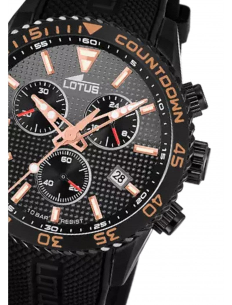 MONTRE HOMME COULEUR LOTUS AVEC CADRAN NOIRC