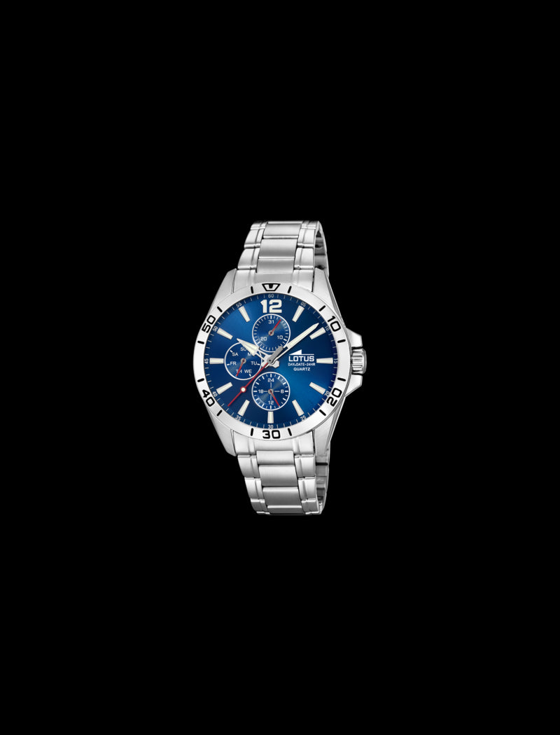 MONTRE HOMME MULTIFONCTION LOTUS AVEC CADRAN BLEU