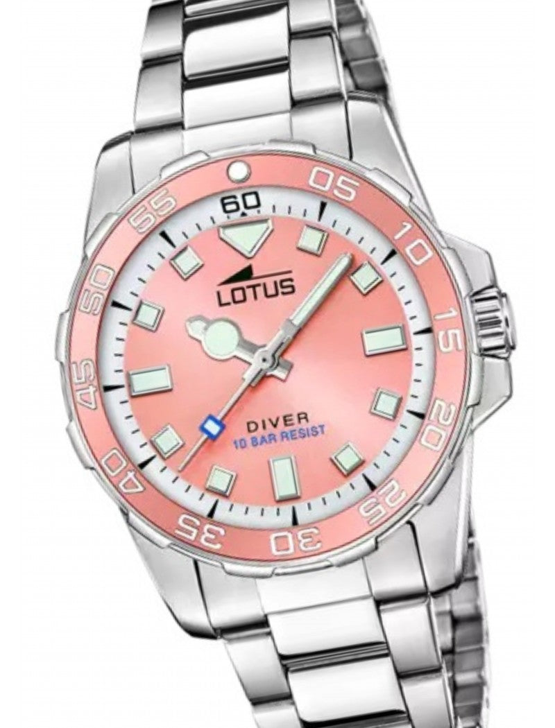 MONTRE TENDANCE LOTUS BRACELET ACIER INOXYDABLE L ROSE, FEMME