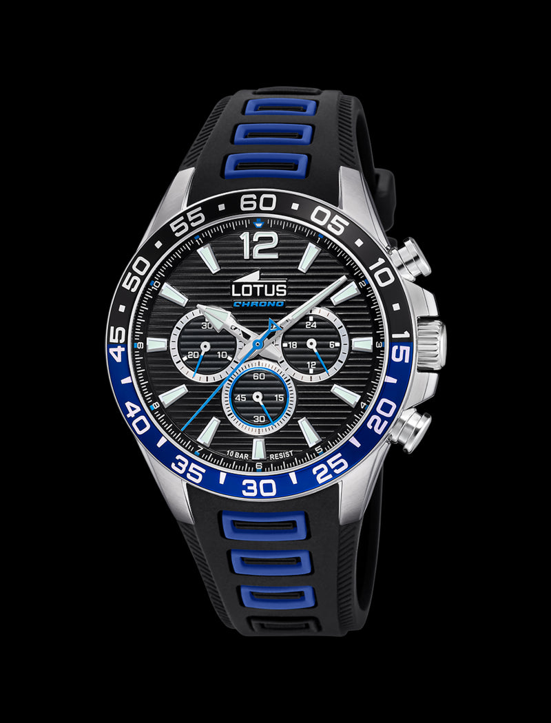 MONTRE NOIR, BRACELET CAOUTCHOUC, HOMME
