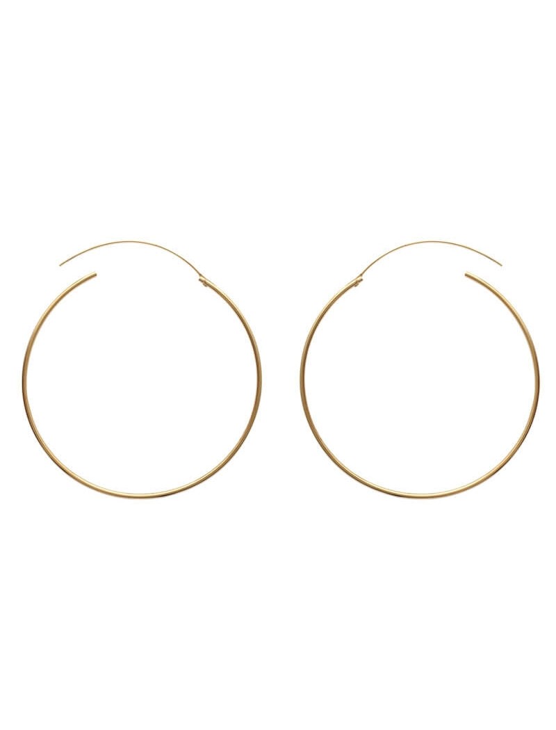 CREOLES Plaqué or - 80 MM