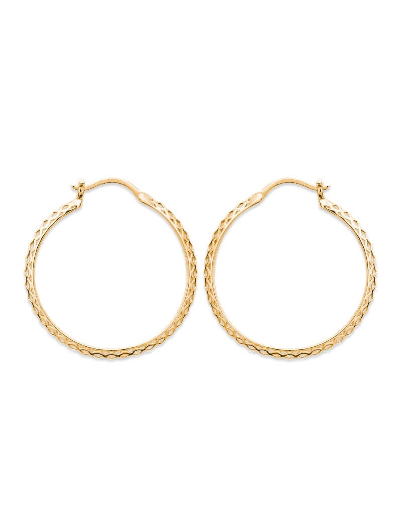 CREOLES Plaqué or - 28 MM