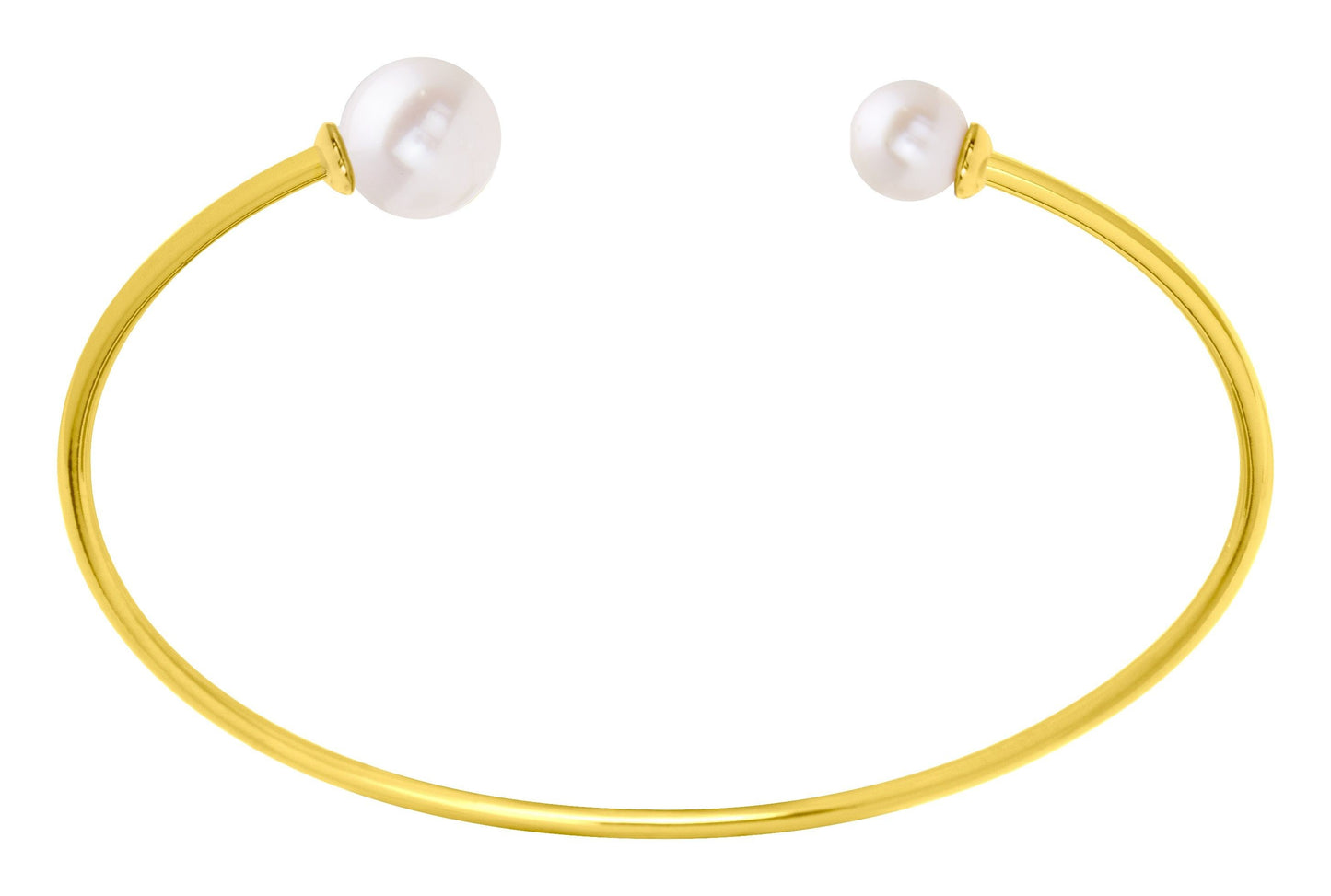 BRACELET Plaqué or - PERLE SYNTHETIQUE - RIGIDE