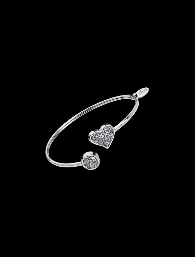 BRACELET COEUR BLISS STYLE LOTUS ACIER, FEMME