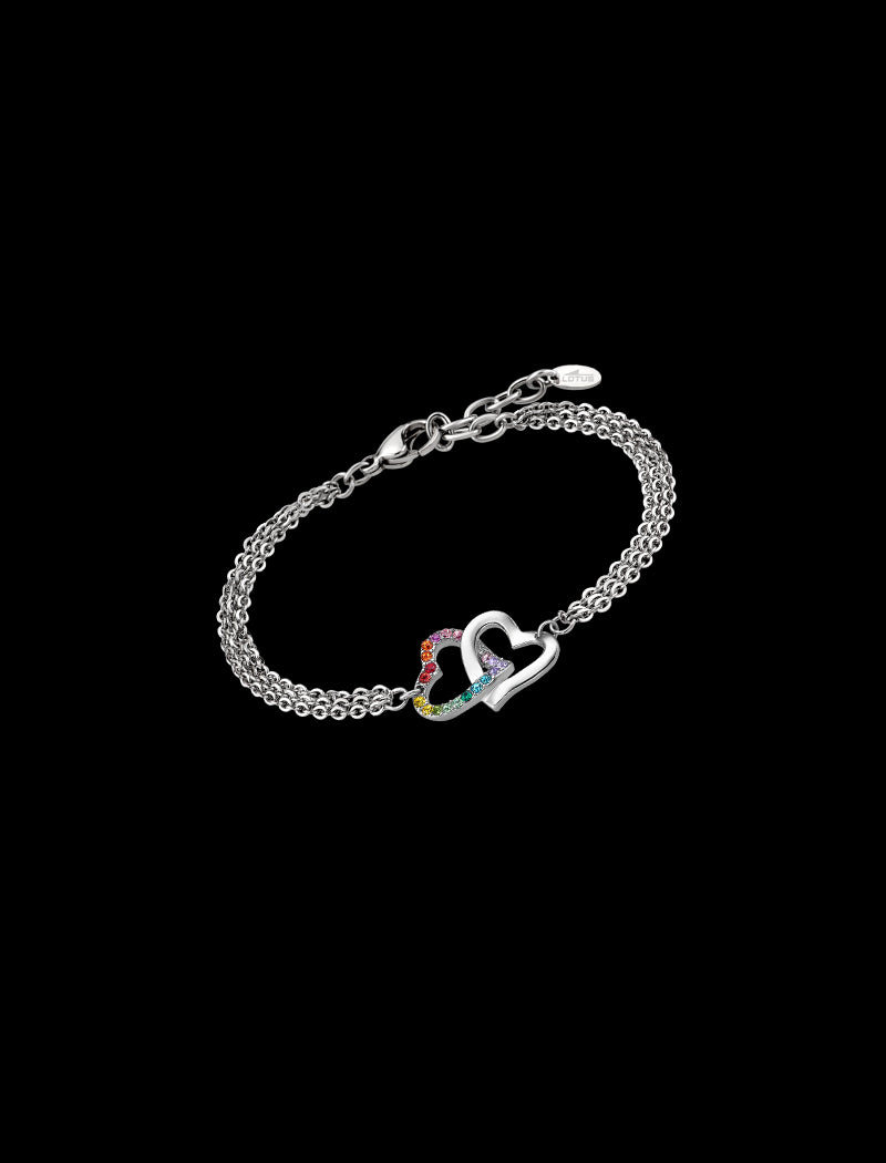 BRACELET COEUR FEMME STYLE LOTUS ACIER INOXYDABLE L, FEMME