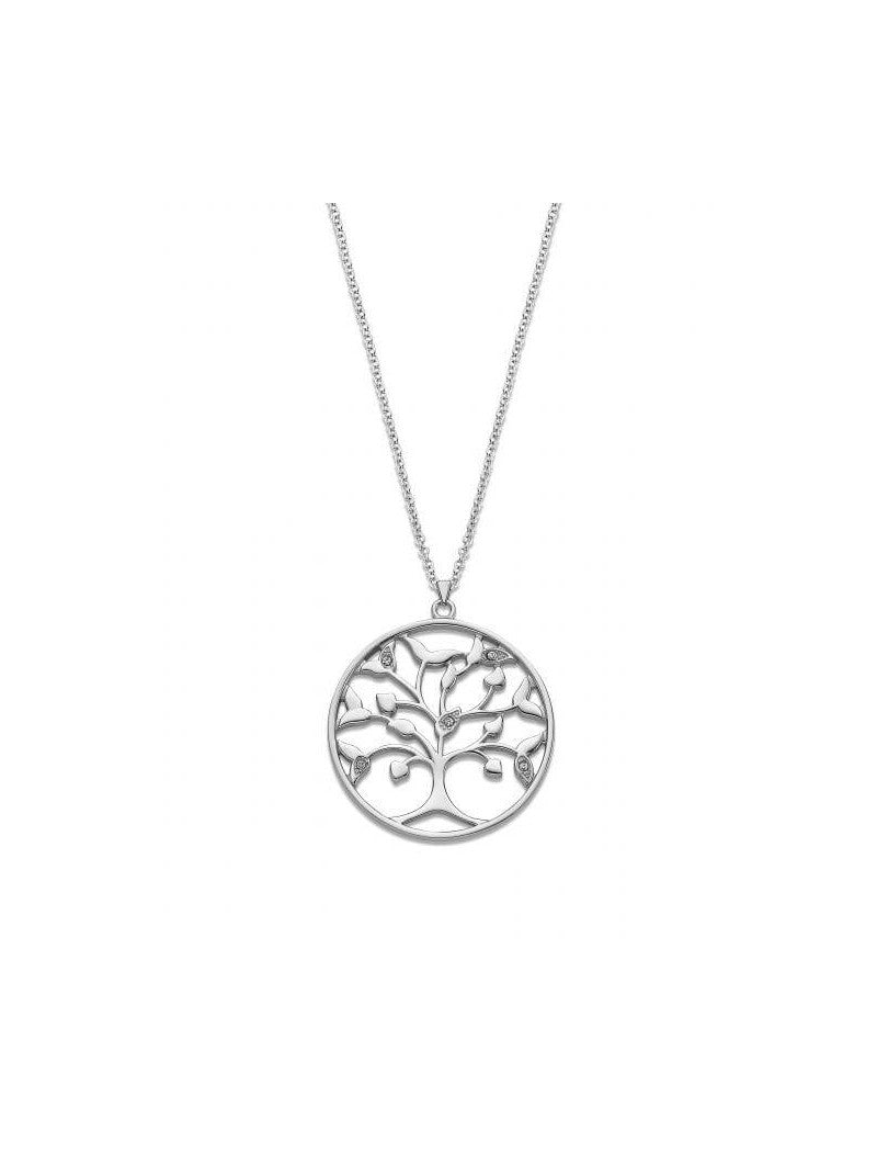 COLLIER ARBRE DE VIE LOTUS STYLE ACIER INOXYDABLE L, FEMME