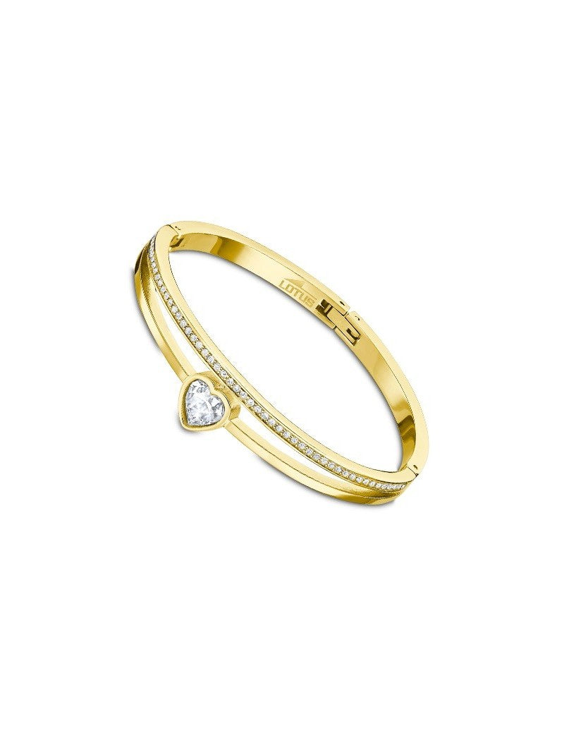 BRACELET COEUR BLISS STYLE LOTUS ACIER, FEMME