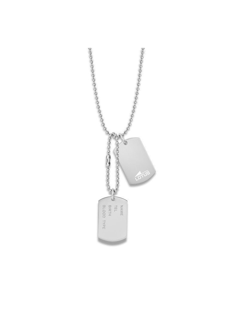 COLLIER HOMME URBAIN STYLE LOTUS ACIER, HOMME