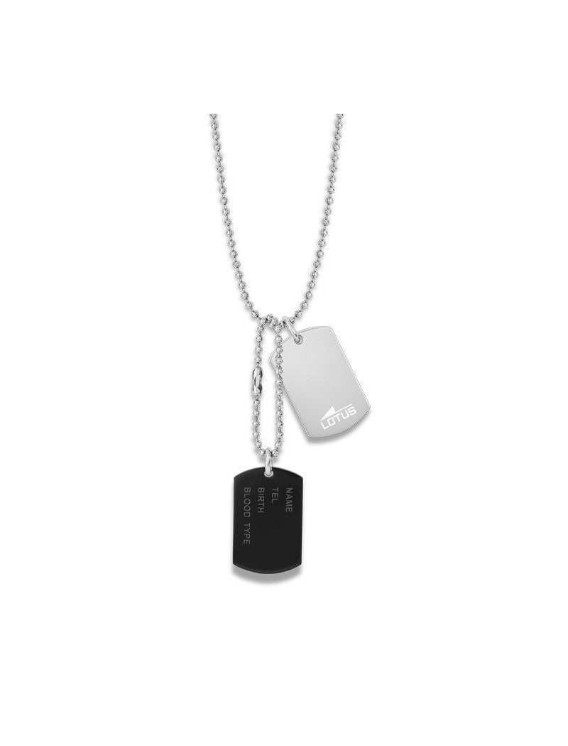 COLLIER STYLE LOTUS ACIER INOXYDABLE L, HOMME