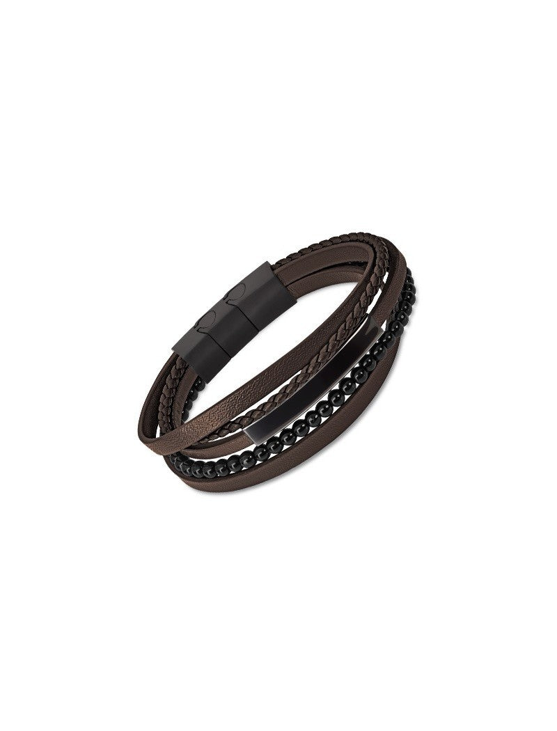 BRACELET STYLE LOTUS CUIR, HOMME