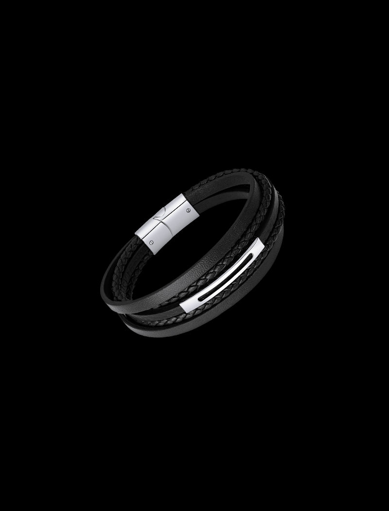 BRACELET STYLE LOTUS CUIR, HOMME