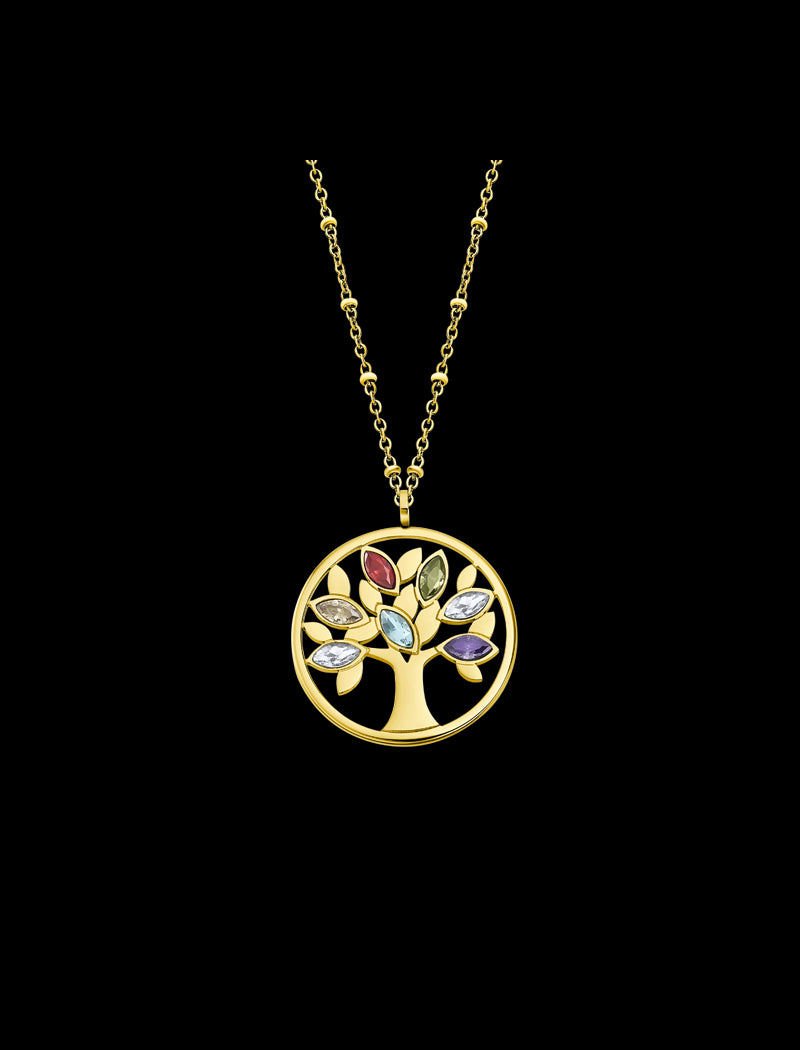 COLLIER STYLE LOTUS ACIER, FEMME