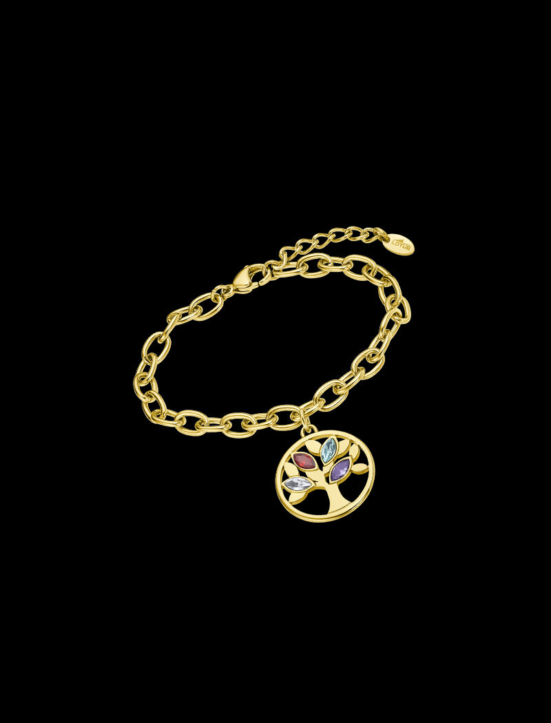 BRACELET STYLE LOTUS ACIER, FEMME