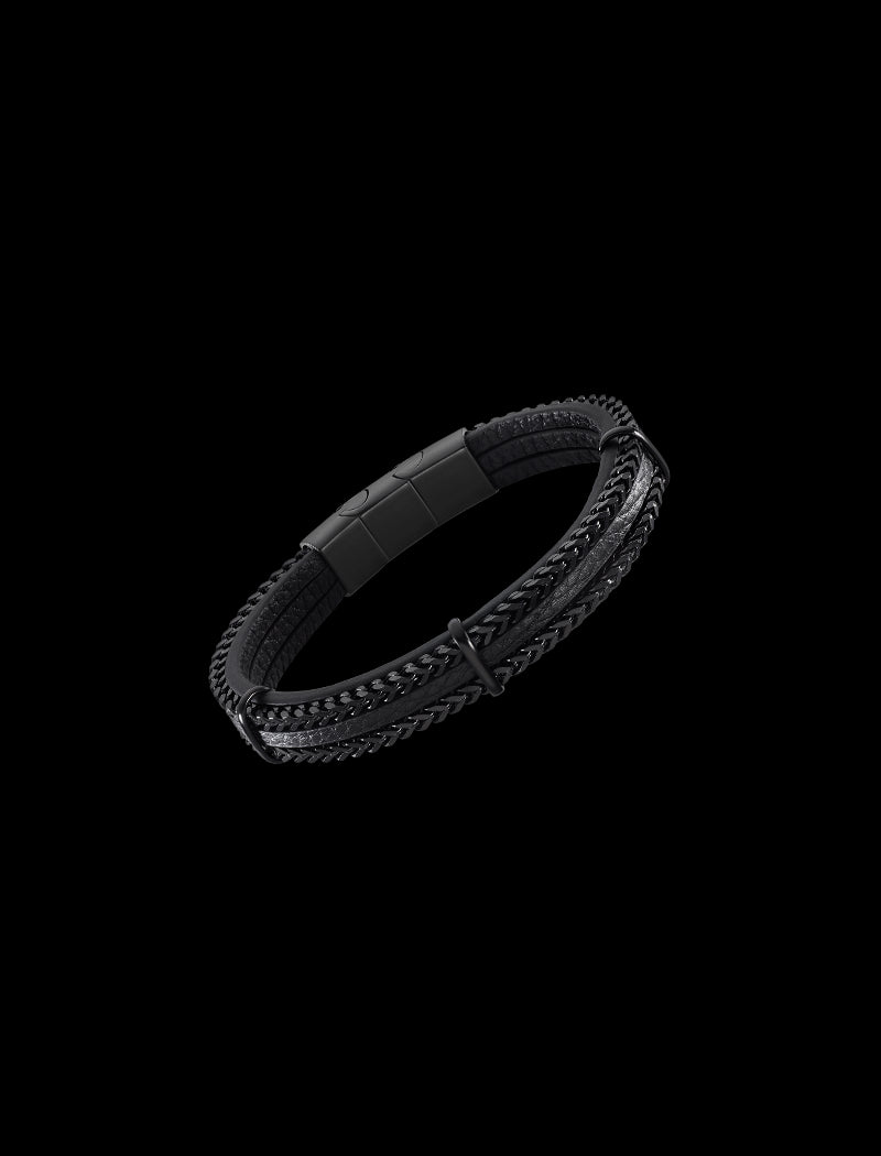 BRACELET STYLE LOTUS CUIR, HOMME