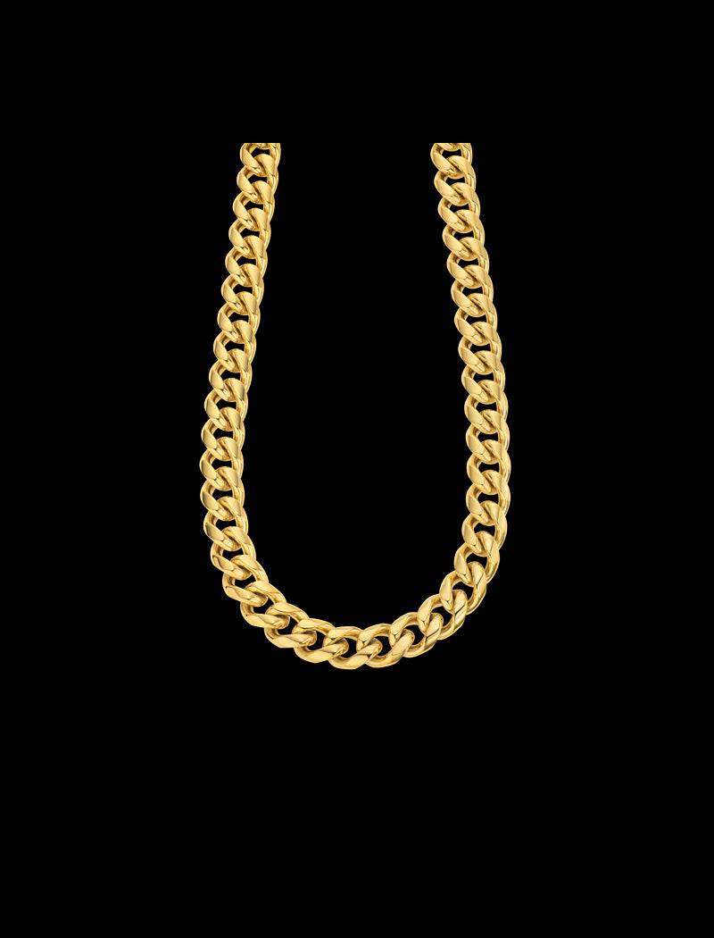 COLLIER CHAÎNE STYLE LOTUS ACIER INOXYDABLE L, HOMME