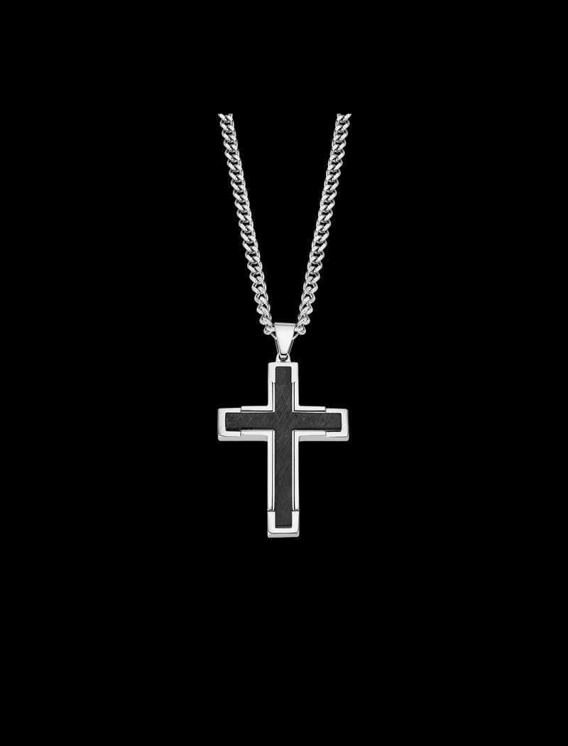 COLLIER STYLE LOTUS ACIER, HOMME