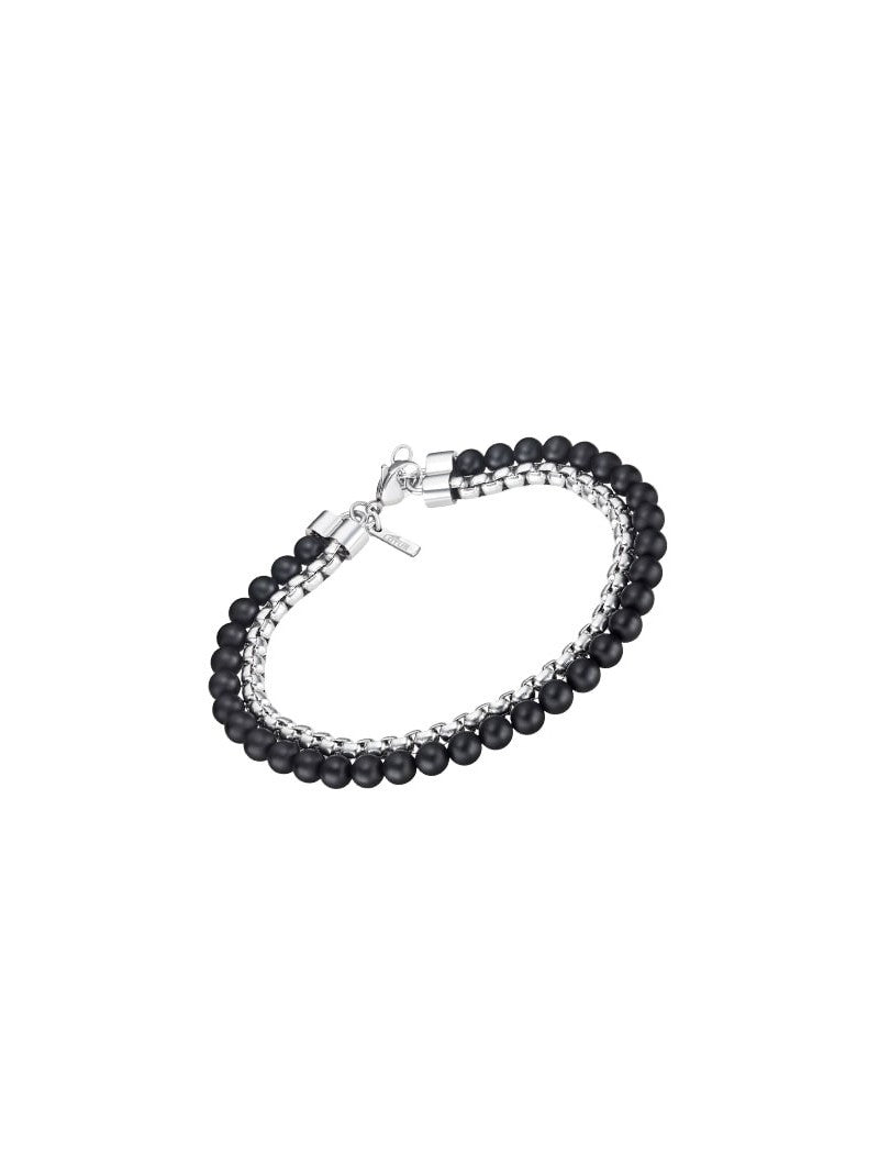 BRACELET HOMME STYLE LOTUS EN NOIR ACIER INOXYDABLE L, HOMME
