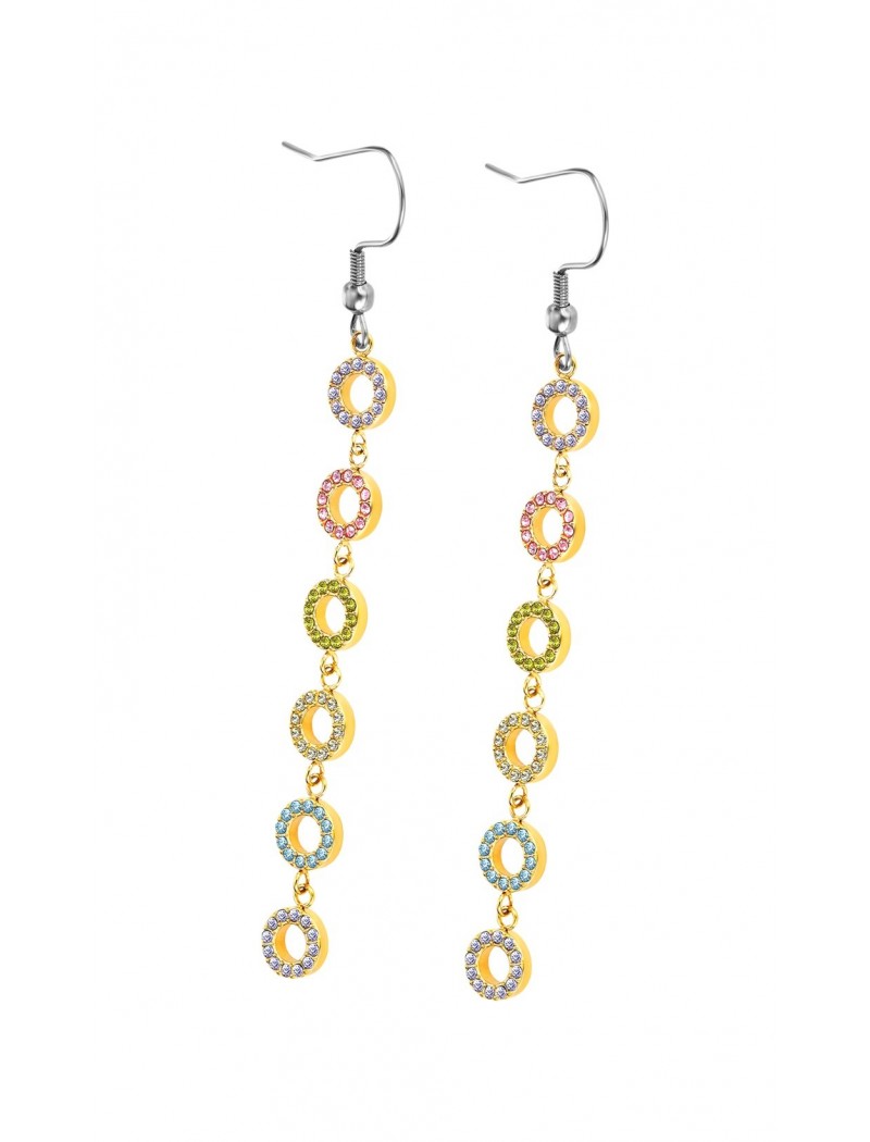 BOUCLES D'OREILLES BLISS STYLE LOTUS ACIER INOXYDABLE L, FEMME