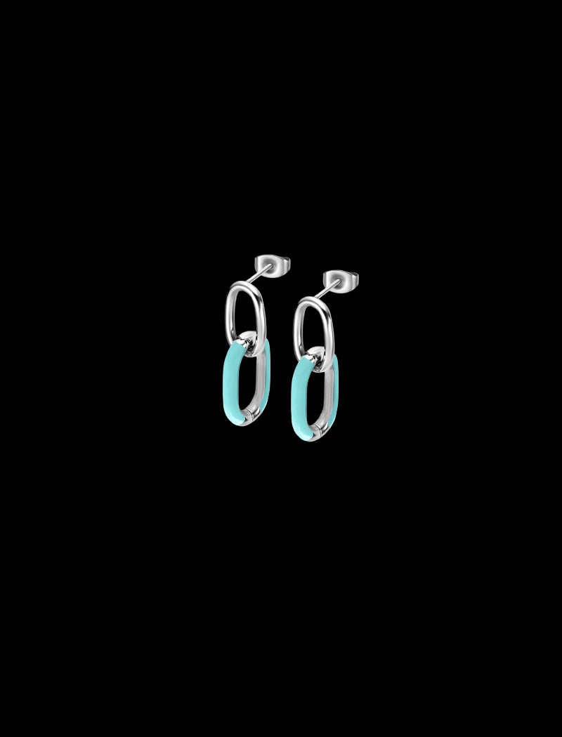 BOUCLES D'OREILLES TROPICAL VIBES STYLE LOTUS ACIER INOXYDABLE L, FEMME