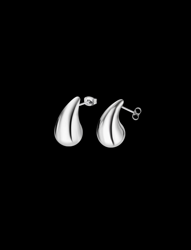 BOUCLES-DOREILLES LOTUS STYLE ACIER INOXYDABLE, FEMME