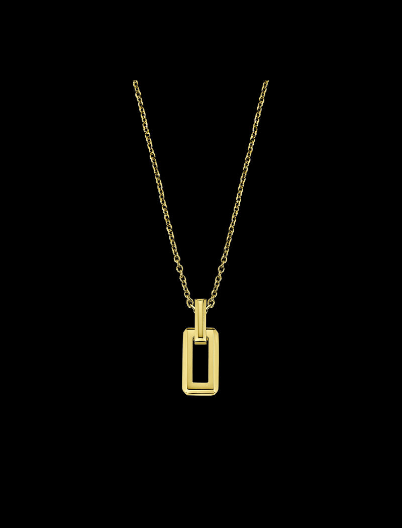 COLLIER GÉOMÉTRIQUE LOTUS STYLE URBAN WOMAN ACIER INOXYDABLE, FEMME