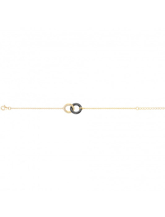 BRACELET PLAQUE - CERAMQIUE NOIRE - ZIRCONIA