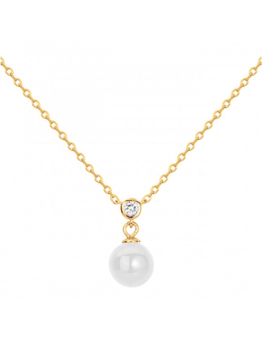 COLLIER PLAQUE - CERAMQIUE BLANCHE - ZIRCONIA