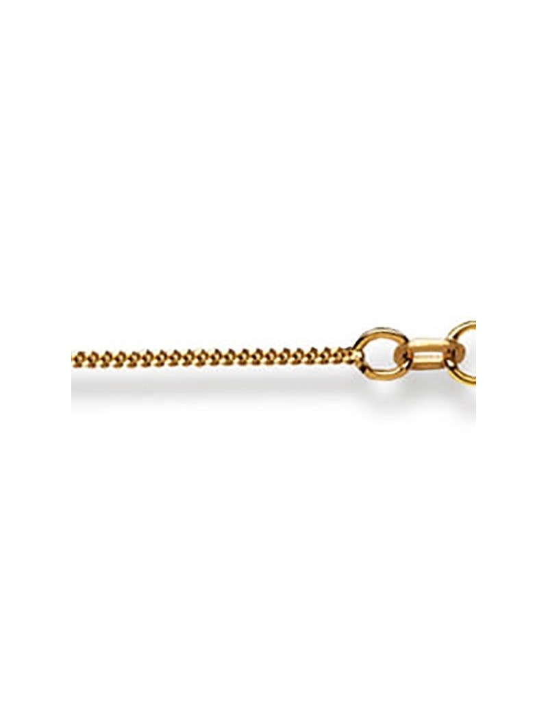 Collier Or 18 carats - Gourmette limée