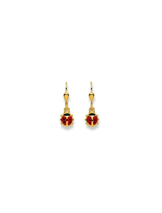 Pampilles avec brisure Coccinelle Or 18 carats