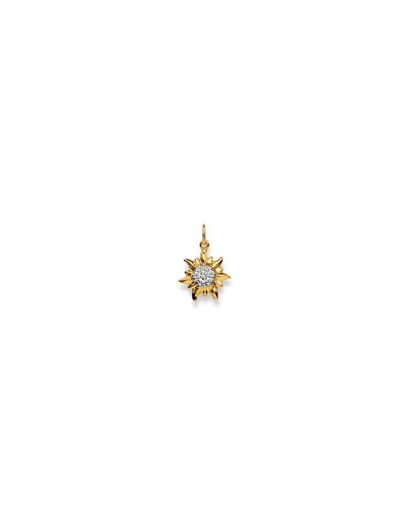 Pendentif Edelweiss Or 18 carats