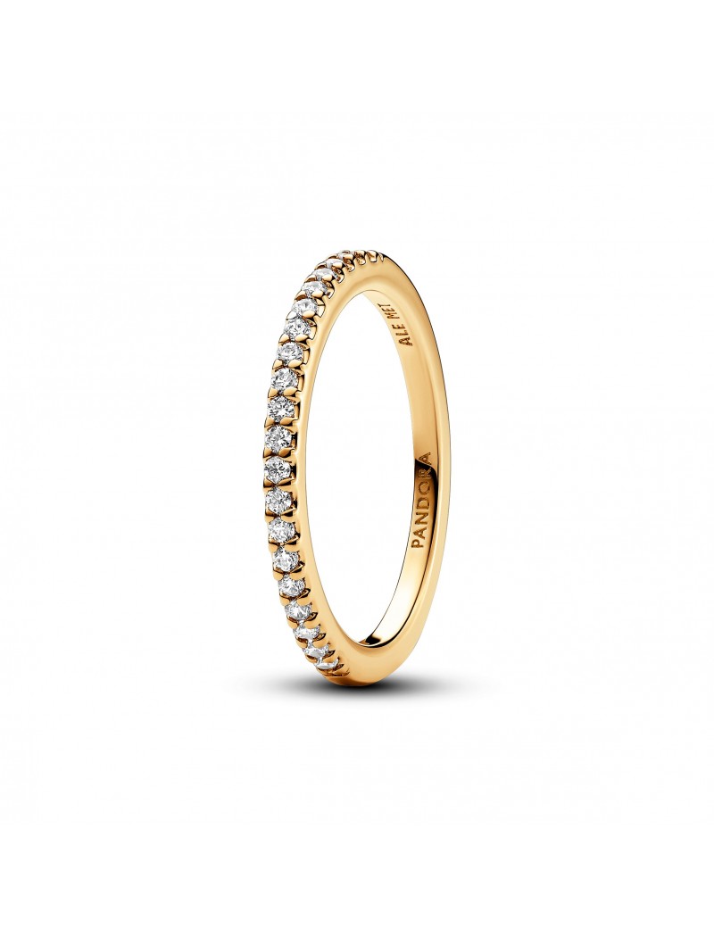 Mélange de métaux unique plaqué or Zircone Cubique Transparent