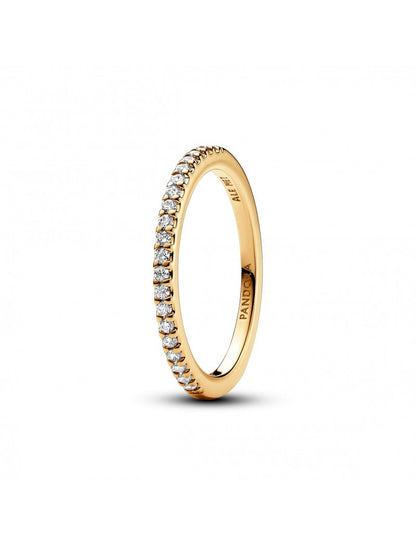 Mélange de métaux unique plaqué or Zircone Cubique Transparent