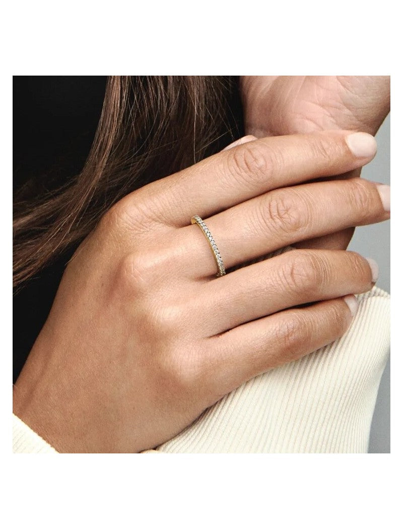 Mélange de métaux unique plaqué or Zircone Cubique Transparent