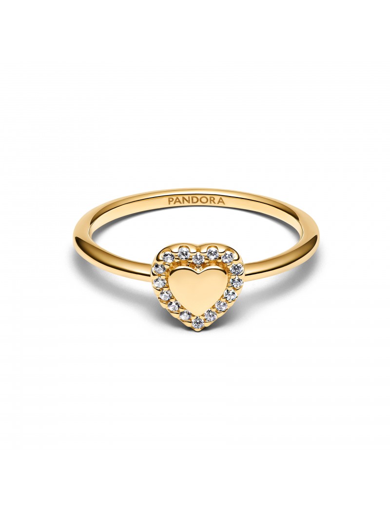 Bague Halo Coeur Gravable