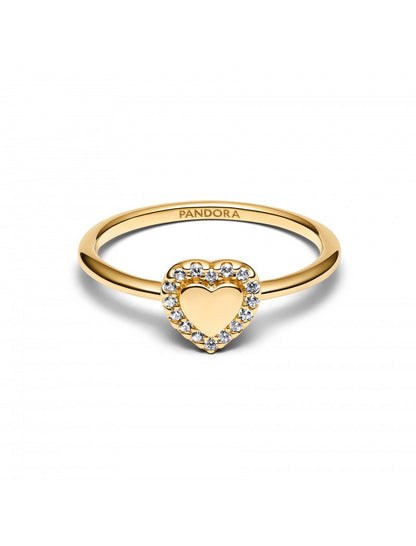 Bague Halo Coeur Gravable