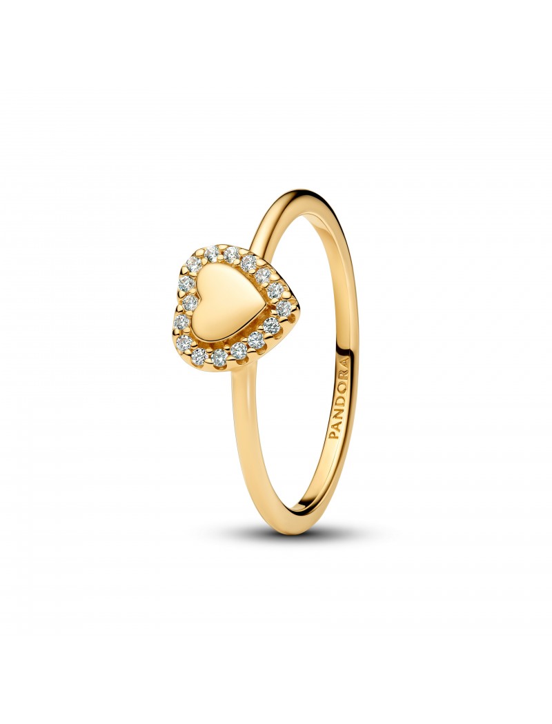 Bague Halo Coeur Gravable