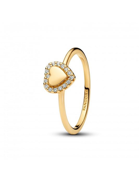 Bague Halo Coeur Gravable