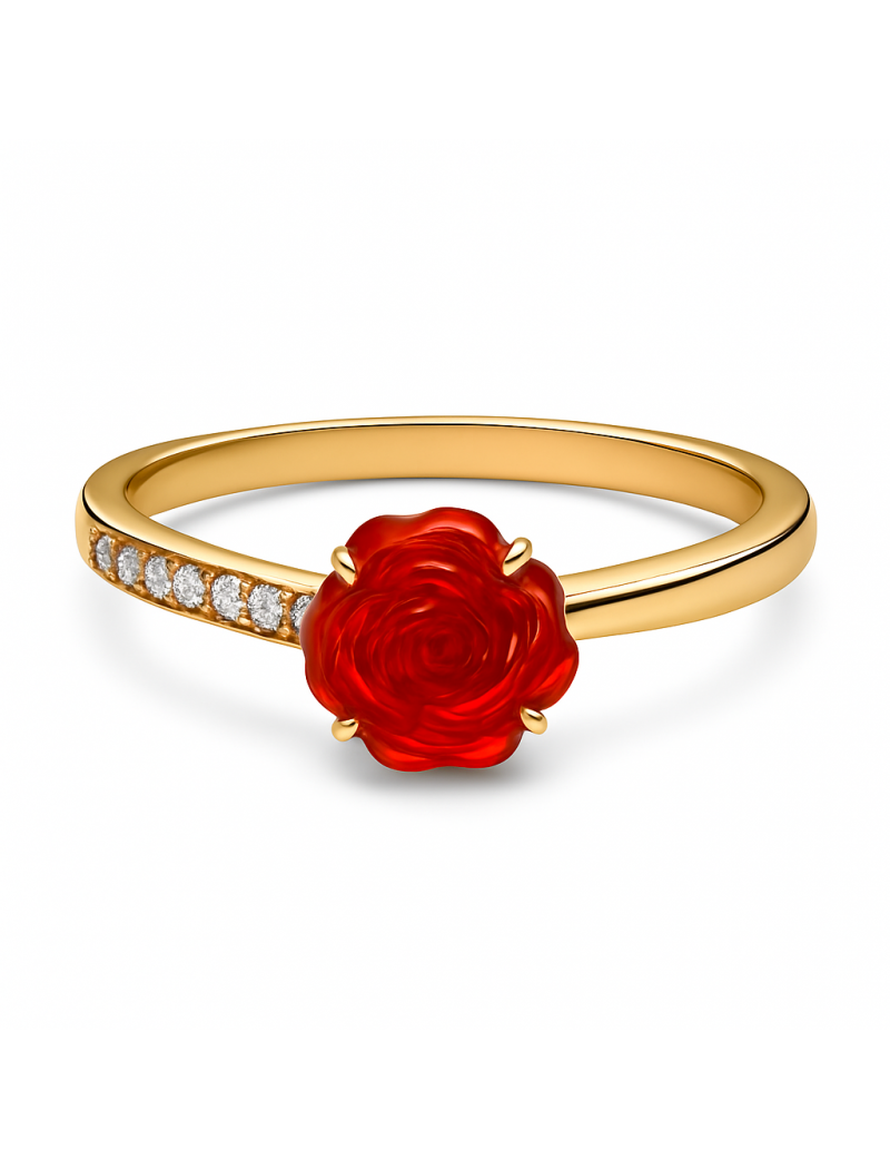Bague Rose Enchantée Disney La Belle et la Bête