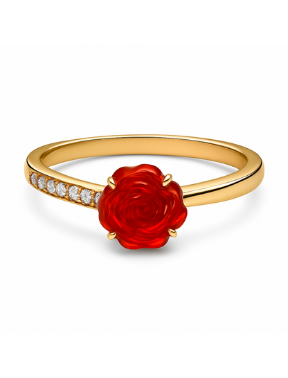 Bague Rose Enchantée Disney La Belle et la Bête