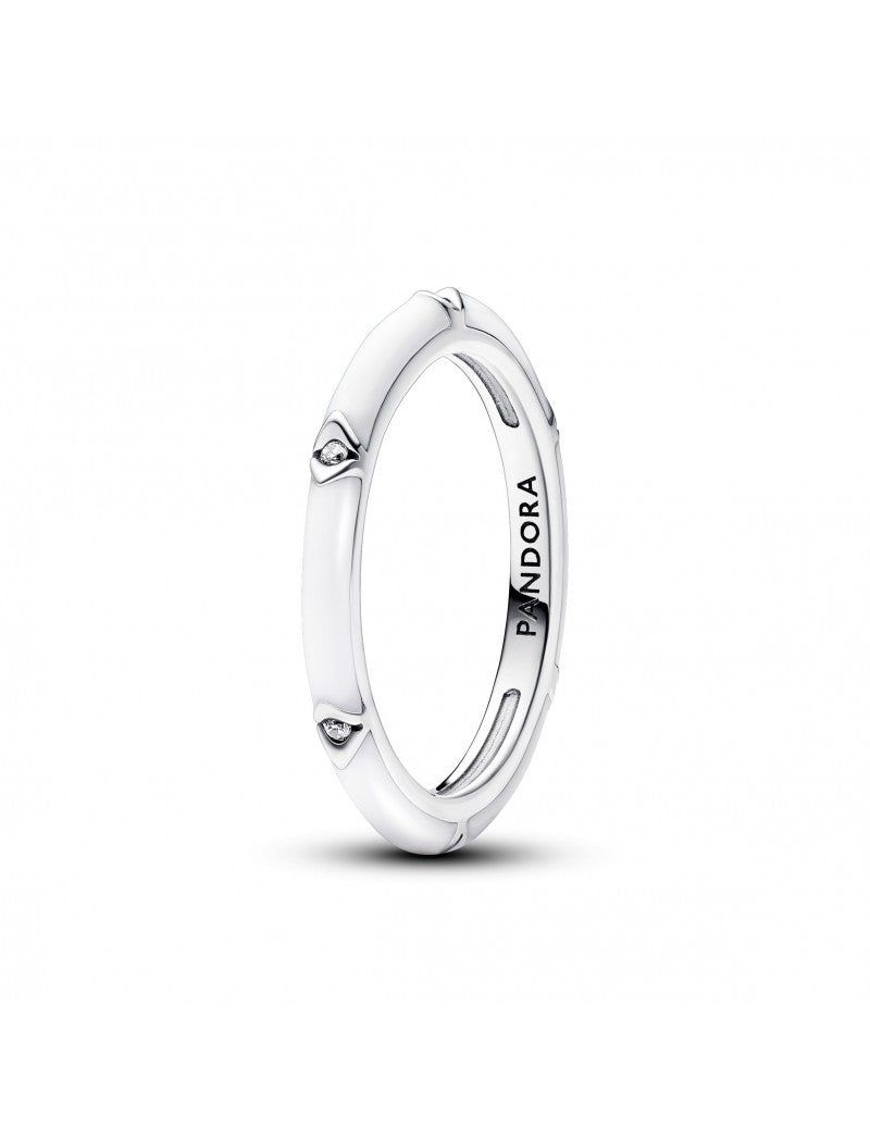 Argent 925/1000 Émail Zirconium Blanc
