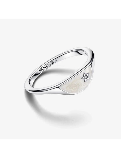 Argent 925/1000 Émail Zirconium Blanc