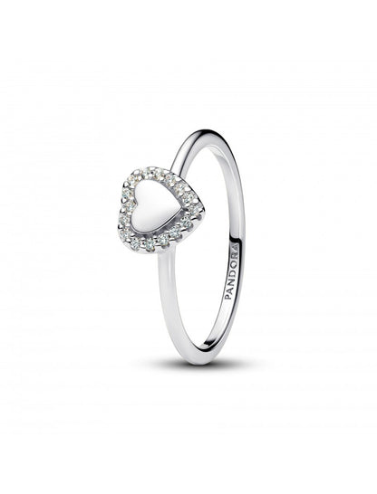 Bague Halo Coeur Gravable