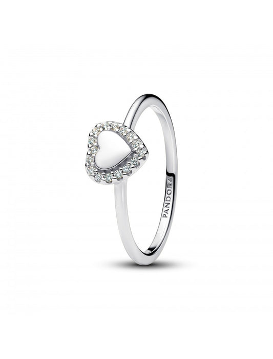 Bague Halo Coeur Gravable