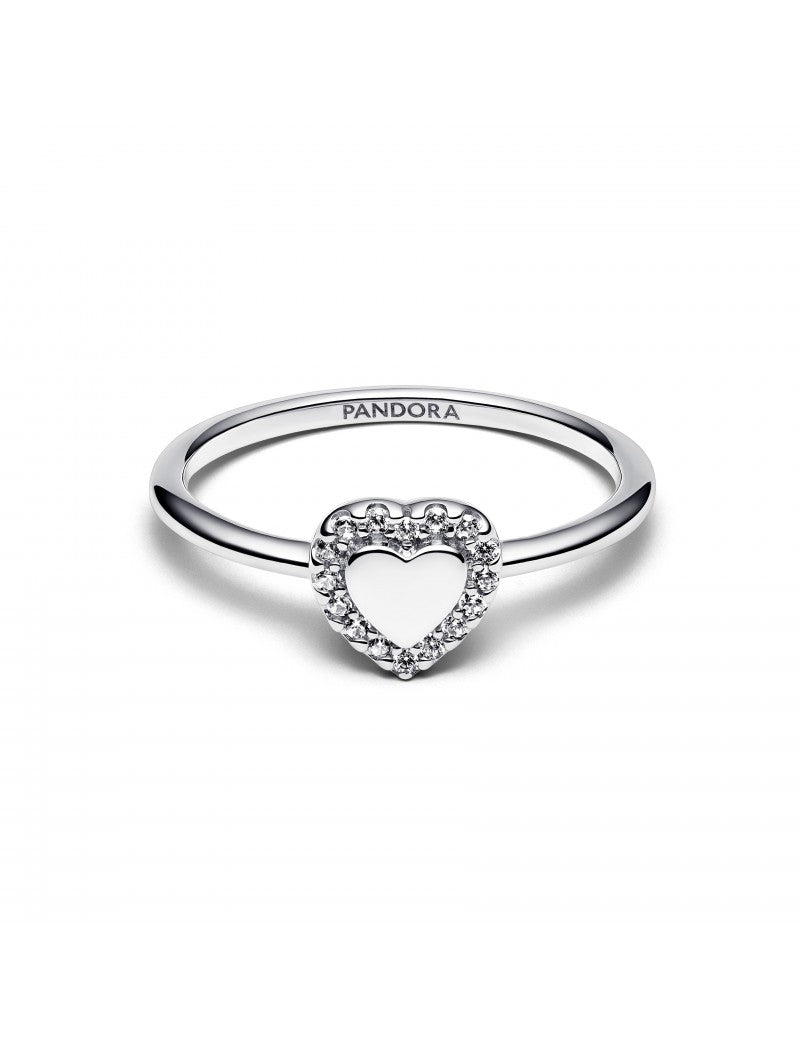 Bague Halo Coeur Gravable
