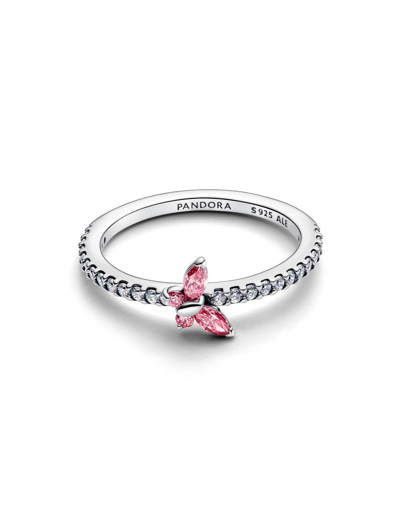 Bague papillon scintillante