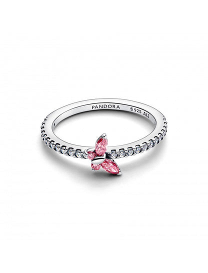 Bague papillon scintillante