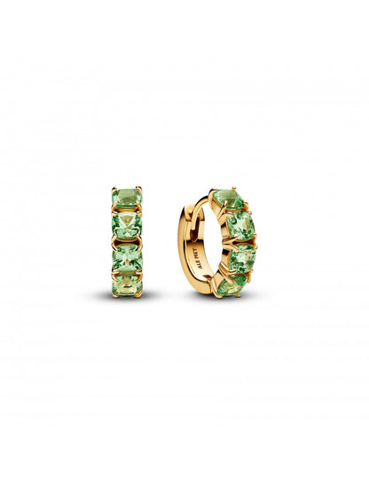 Boucles d'oreilles créoles vertes